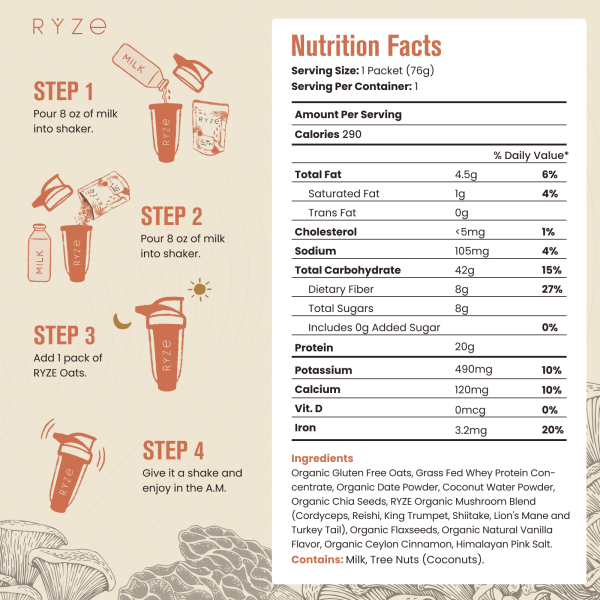 Mushroom Overnight Oats Pack (28 Servings) - Image 6