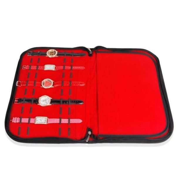 Black Velvet Watch Band Strap Organizer - Image 3