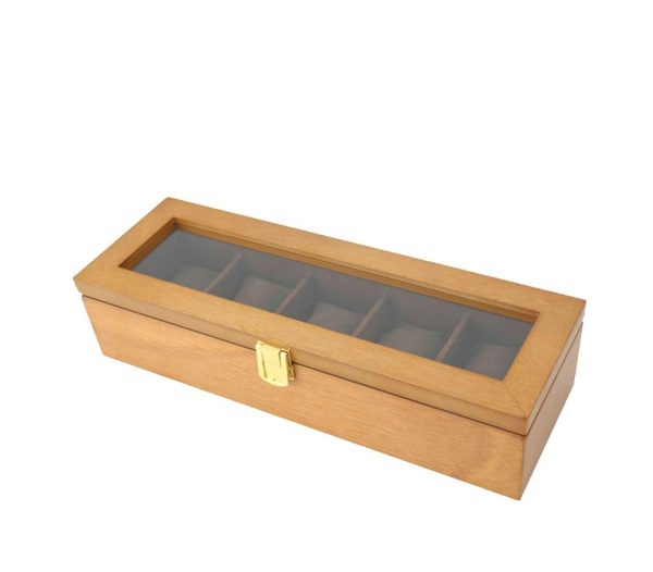 5 Slots European Wooden Mechanical Watch Organizer - Image 2