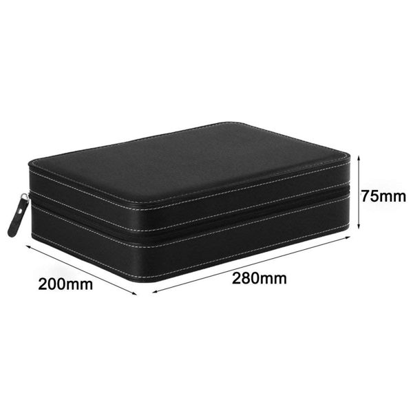 10 Slots Black Portable Travel Watch and Jewelry Storage Box - Image 3