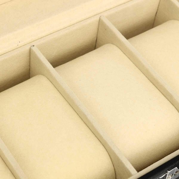 Black Leather Watch and Jewelry Storage Storage Box - Image 7
