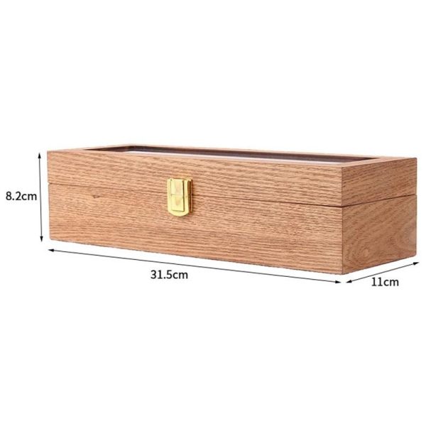 Retro Wooden Watch and Jewelry Collection Storage Organizer - Image 2
