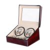 Dark Brown Automatic Mechanical Watch Winders Storage Box