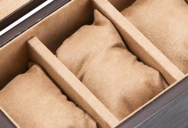 5 Slot Antique Brown Wood Watch and Jewelry Storage Box with Window - Image 5