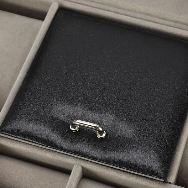 Black Leather Watch and Jewelry Multi Functional Storage Box - Image 5