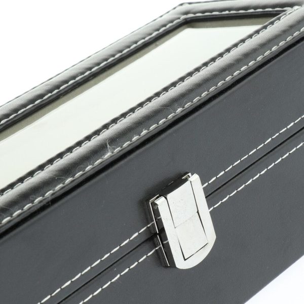 Gray Leather Watch and Jewelry Display Storage Box - Image 6