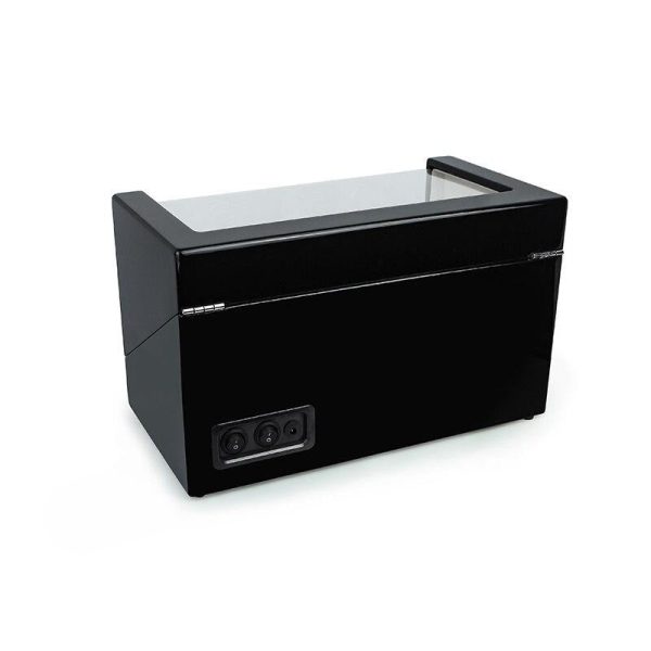 Four-Grid Watch Winder Holder Display Black Watch Box - Image 5