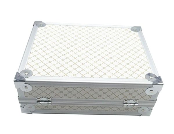 Luxury Silver Aluminum Watch and Jewelry Storage Suitcase - Image 4