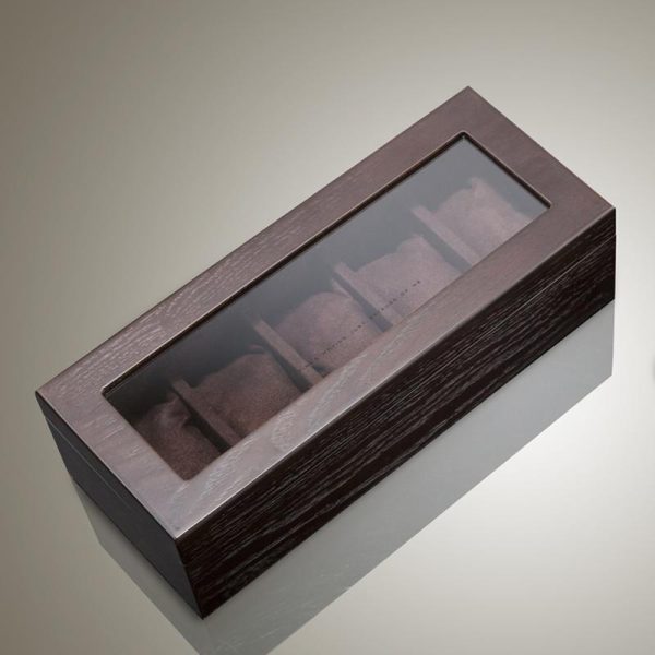 5 Slots Wooden Watch and Jewelry Storage Box with Window - Image 4