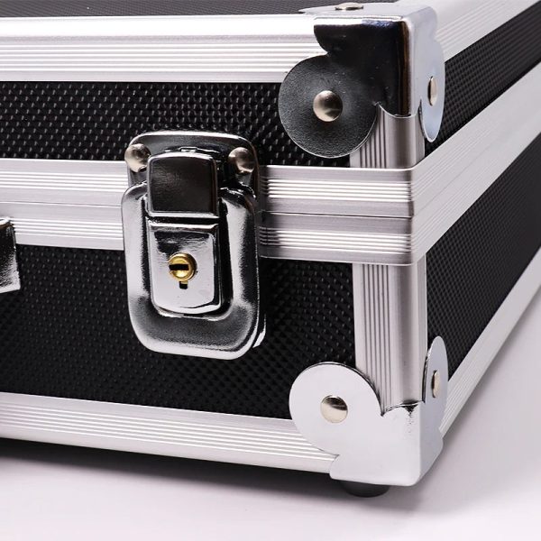 Black and Silver Wristwatches Metal Suitcase Storage Box - Image 10