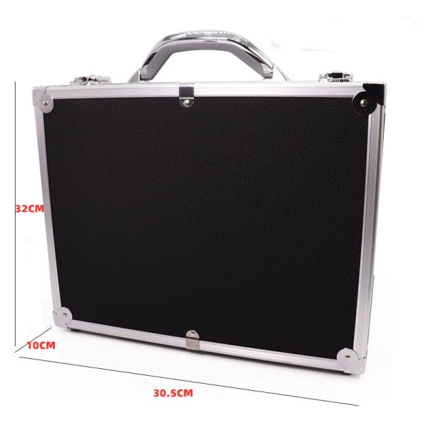 Black and Silver Wristwatches Metal Suitcase Storage Box - Image 9