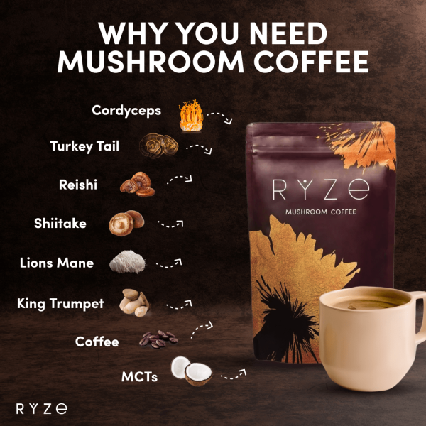 RYZE Day + Night Bundle (Mushroom Coffee + Mushroom Cocoa) - Image 3